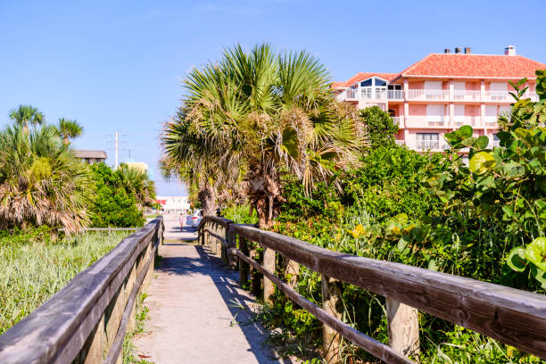 istock Cocoa Beach Boardwalk on a Sunny Day in Florida 1480698028