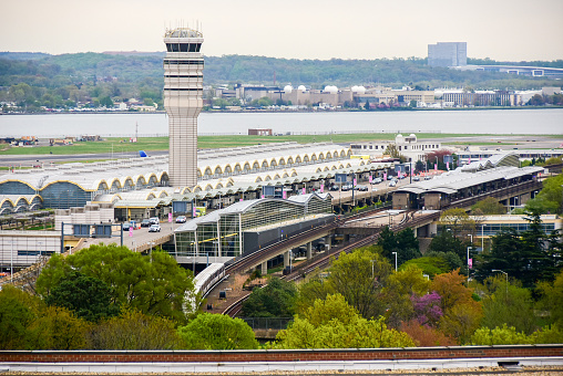 Reagan National Airport seen from above