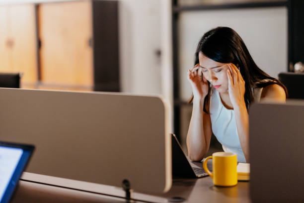 istock Businesswoman tired from work 1480700159