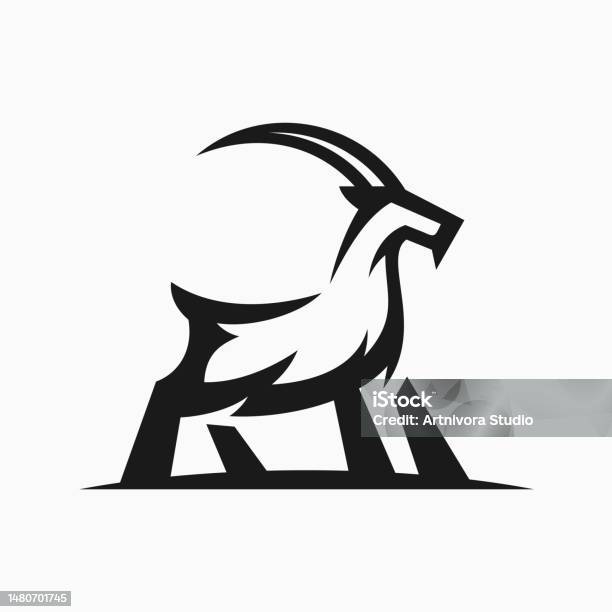 Simple Goat Vector Vector Illustration Goat Line Art Style Stock Illustration - Download ...