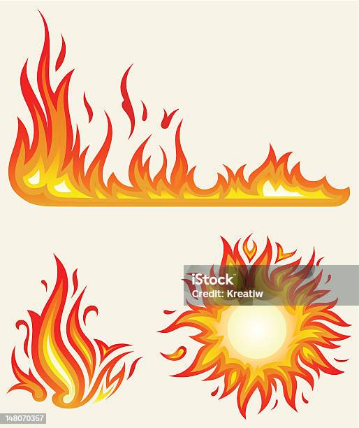 Fire Flames Stock Illustration - Download Image Now - Art, Art And Craft, Burning