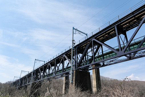Kurokawa Bridge, where old and new iron bridges line up