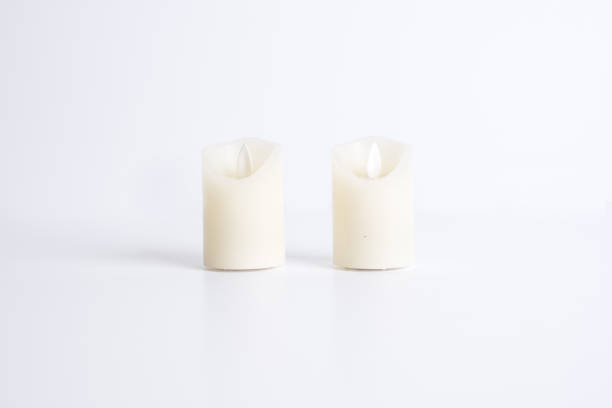 istock Isolated background blank fake plastic candle decoration interior simple white 1480711575