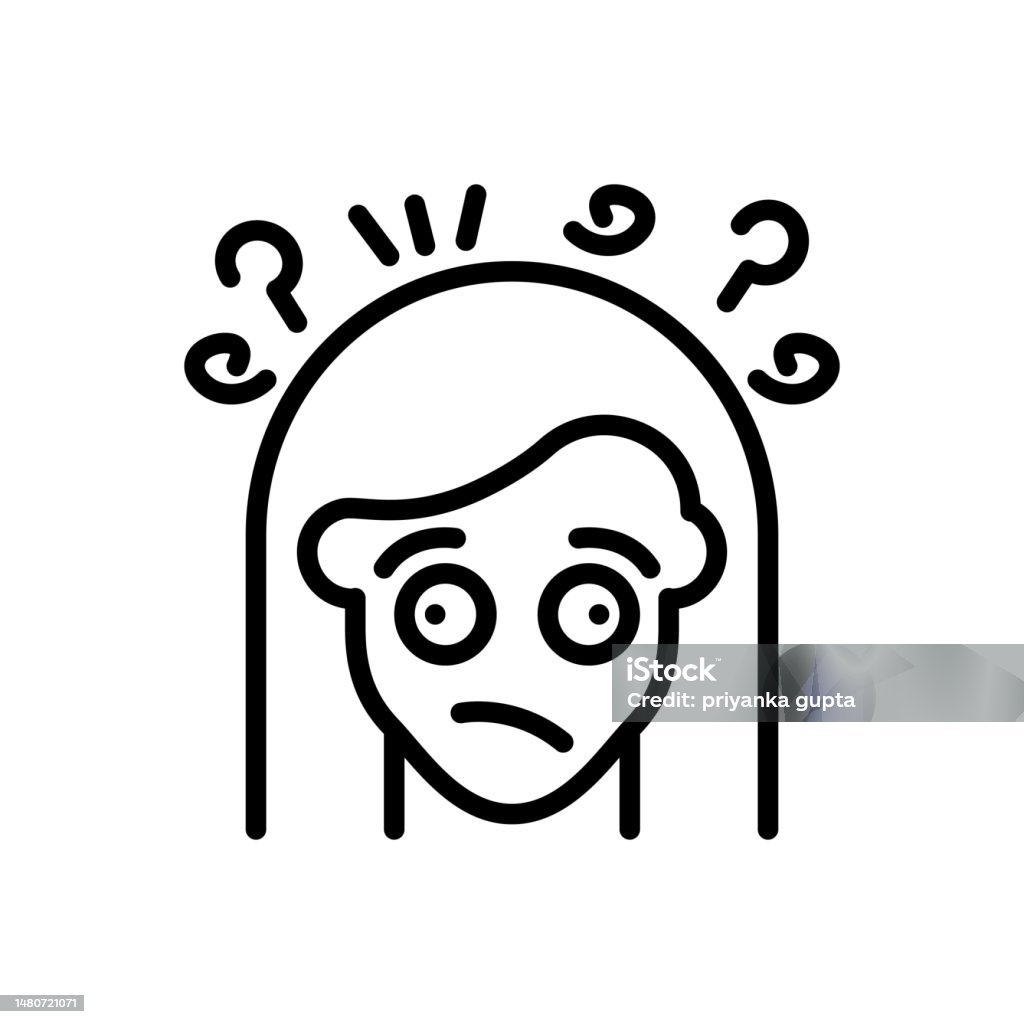 Hesitant Symbol Confusion Turbulence Stock Illustration - Download Image Now - Icon ...