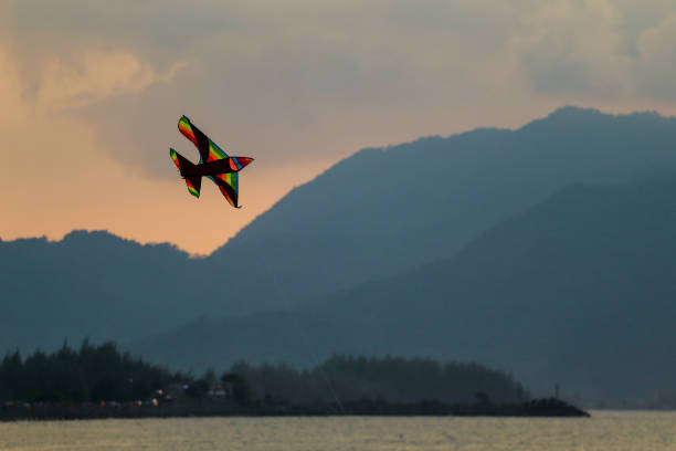istock Kite Flying By Sea Against Sky During Sunset 1480721894