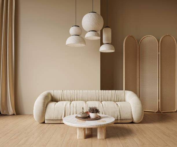 istock Interior design of modern apartment. Interior mockup, 3d render 1480721995