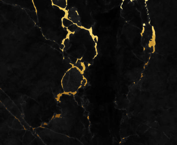 istock Marble black golden texture wall background 1480723492