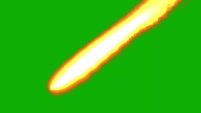 Falling fire stream motion graphics with green screen background
