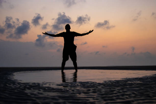 Enjoying the beautiful environment of Bakkhali sea beach