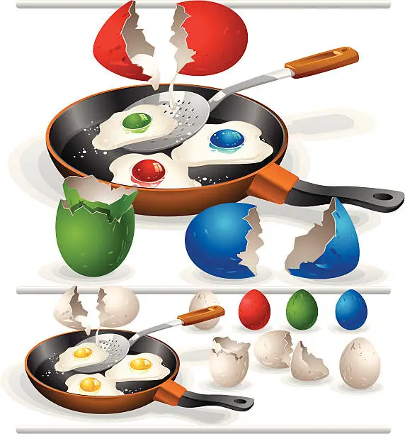 Vector illustration of Fried Eggs