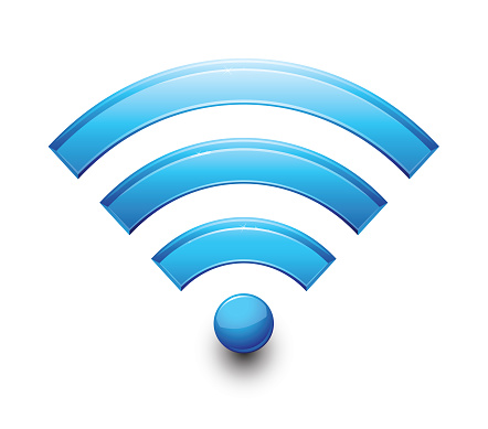 This is a vector illustration of a wifi icon