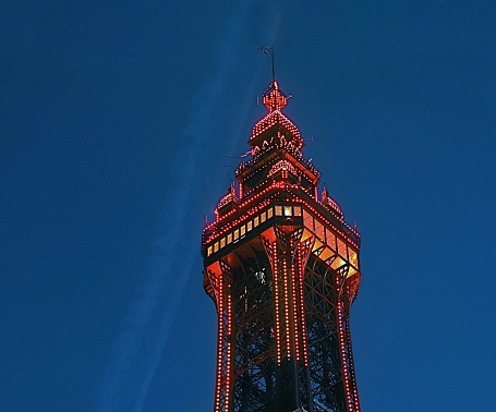 Blackpool tower in lights