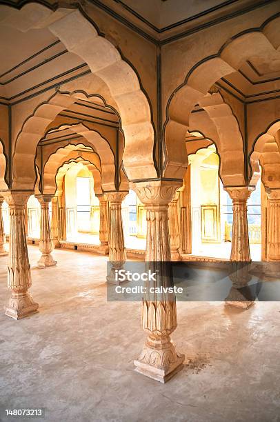 Hall Of Amber Fort Jaipur India Stock Photo - Download Image Now - Amber Fort, Ancient, Arch - Architectural Feature