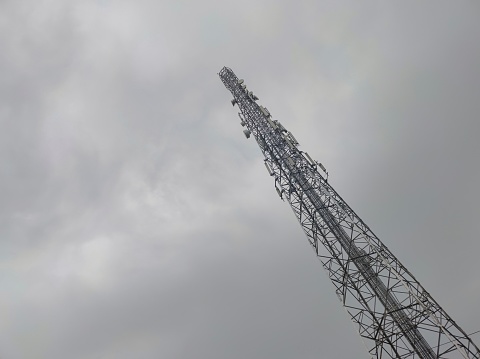 Telecommunication tower with bad weather