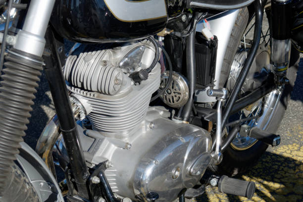 istock Antique motorcycle engine close up detail background 1480733329