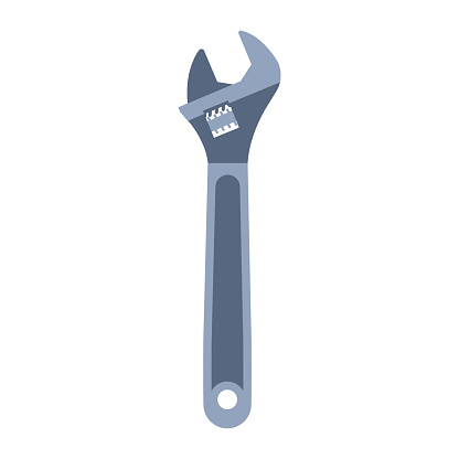 Adjustable wrench, isolated mechanic work tool