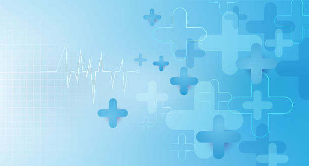 Modern medical abstract background with cross shape, pulse, hexagons and molecular pattern. Concepts and ideas for healthcare technology, innovation medicine, health, science and research design Modern medical abstract background with cross shape, pulse, hexagons and molecular pattern. Concepts and ideas for healthcare technology, innovation medicine, health, science and research design medicine stock illustrations