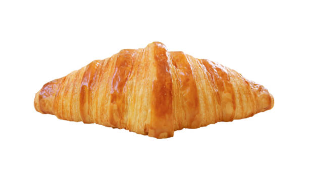 istock Delectable Puffy French Croissant Pastry Isolated on white background 1480742193