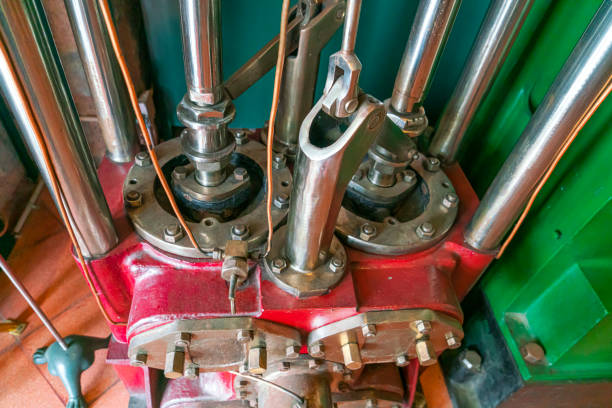 Detail of a historic engine stage
