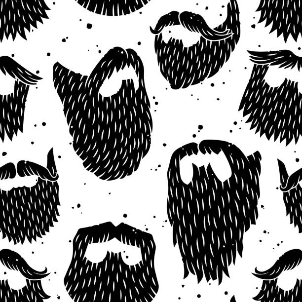 Goatee Patterns 150+ White Goatee Drawing Illustrations, Royalty-Free Vector Graphics ...