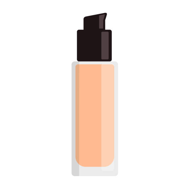 Luxury foundation makeup product isolated vector art illustration