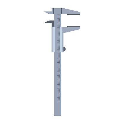 Professional caliper isolated, precision measurement and engineering concept