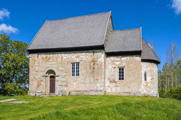 istock Old medieval church on a hill 1480748279
