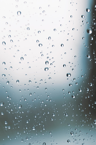 Water drops in the window glass, weather