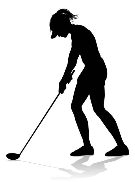 Vector illustration of Golfer Golf Sports Person Silhouette