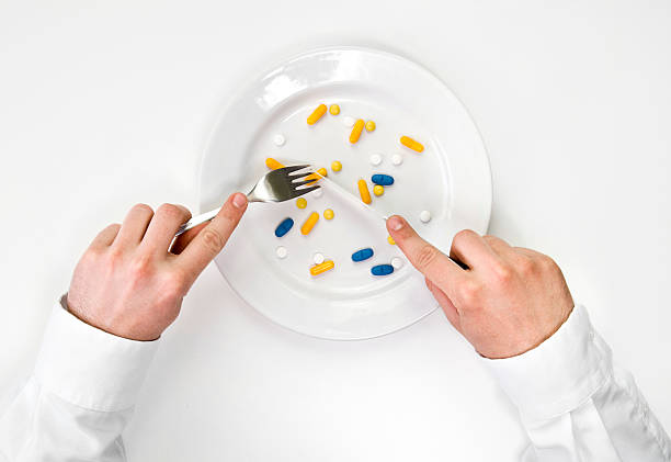 istock pills and medicines meal. 148075832