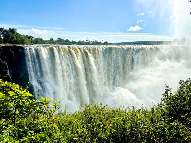 victoria falls  - sun fog sky river zdjęcia i obrazy z banku zdjęć