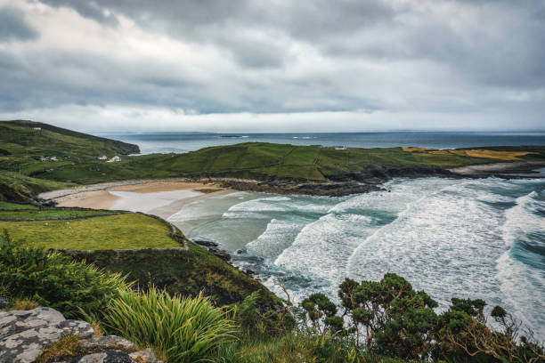 A beach at Achill Island in Ireland.