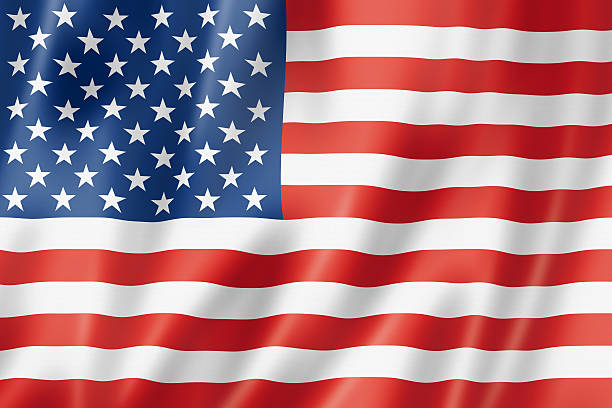 The flag for The United States of America  stock photo