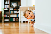 Baby Girl Crawling On The Floor