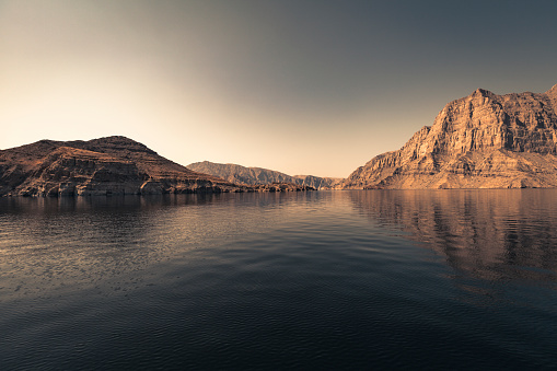 beautiful fjords of musandam peninsula in the sultanate of oman.