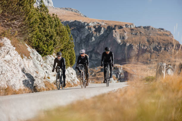 istock Triathlon Training: Road Cyclists on the Ascent 1480789634