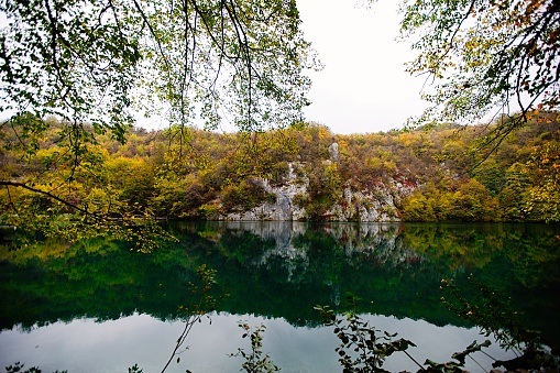 Autumn colors in Plitvice Lakes National Park, Croatia.