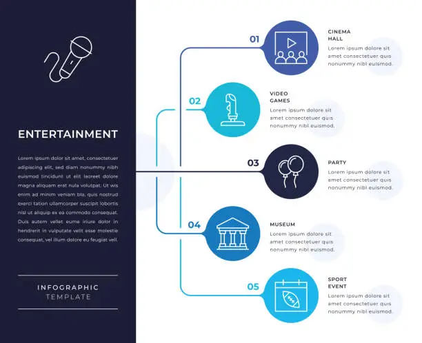 Vector illustration of Entertainment Infographic Design