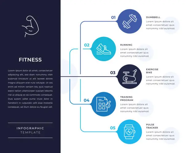 Vector illustration of Fitness Infographic Design