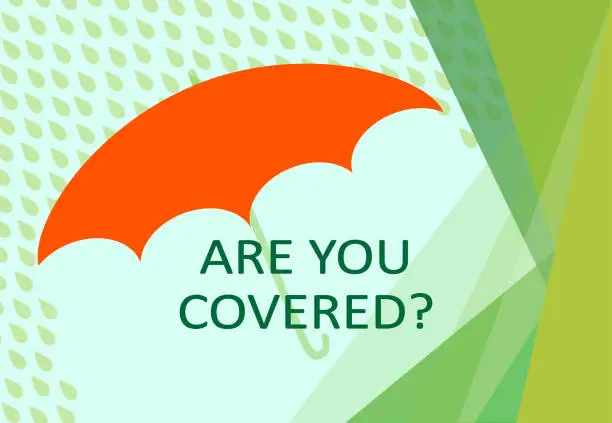 Vector illustration of Insurance concept ,Are you covered