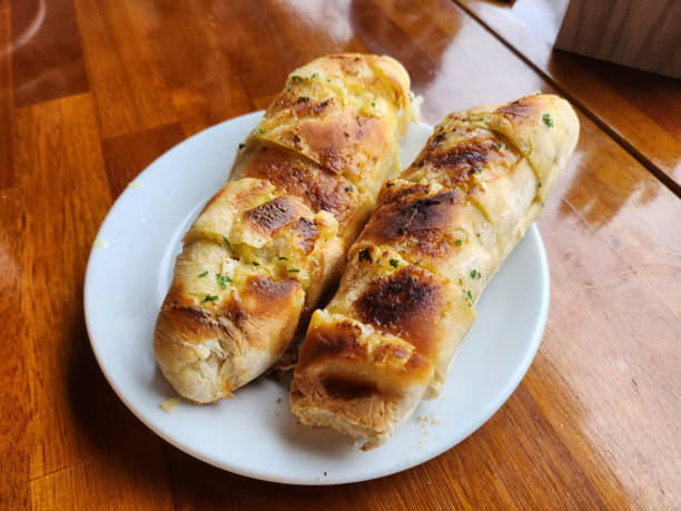 Pan con ajo - foto de stock