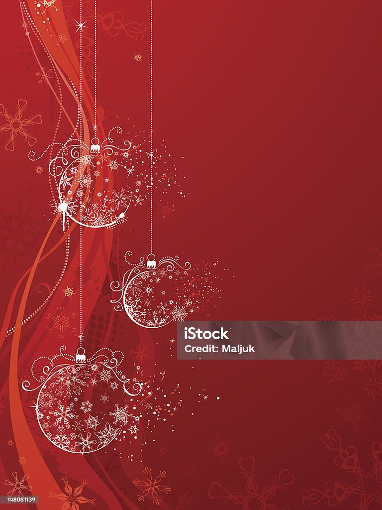 グランジクリスマスの背景 - クリスマスボールのロイヤリティフリーベクトルアート