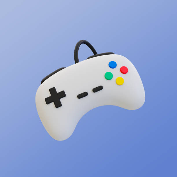 istock 3d minimal joystick. game controller. video game entertainment. 3d illustration. 1480815060