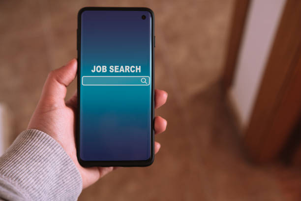 istock Online website on screen to search a job. 1480817100