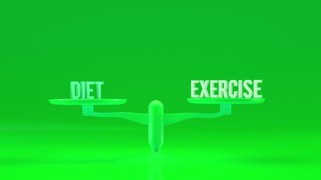 Diet And Exercise Weight, Balacance, Scale Loop Animation Background