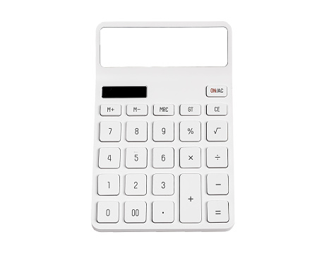 Calculator on white. with Clipping Paths.