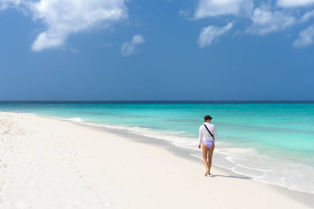 istock Bikini woman on Eagle Beach 1480829173