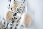 Easter Eggs on Willow Catkins