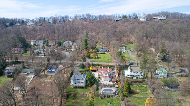 istock Neighborhood flyover, mountain community 1480832350