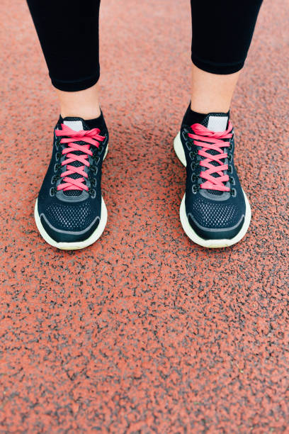 istock Closeup of running shoes 1480843128